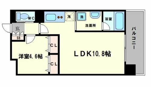 レジュールアッシュ福島【7階】の間取り