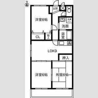 愛知県小牧市小木2丁目【マンション】の間取り