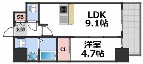 gm KOHAMA【5階】の間取り