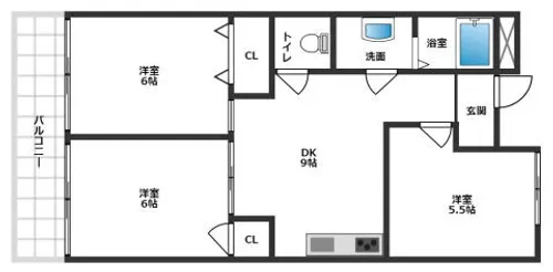 第2みなせハイツ【501号室】の間取り