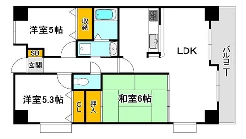 アビタシオン橋本Ⅱ【2階】の間取り