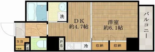 エステムコート心斎橋EASTⅢエクシード【4階】の間取り