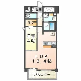 アビエール海岸通【4階】の間取り