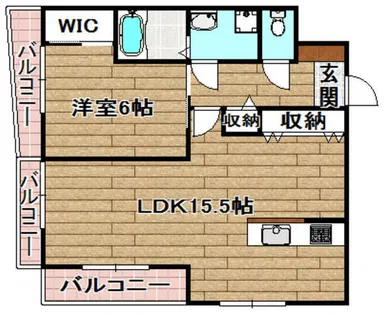 マンション富士【4階】の間取り