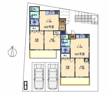 SophiaⅡ【102号室】の間取り