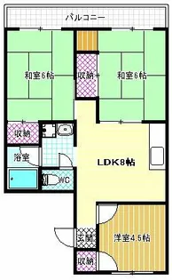ガーデンハイツ置田【1階】の間取り