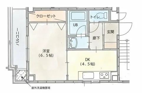 レークランド喜多【2階】の間取り