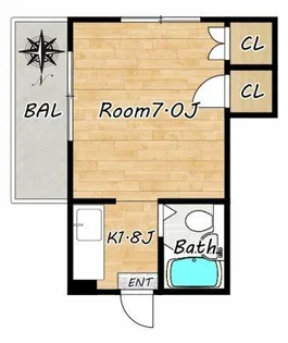 ケンズ都島【3階】の間取り