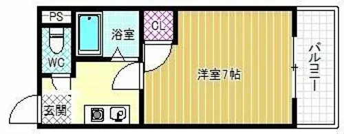 ハイツ若草【1階】の間取り