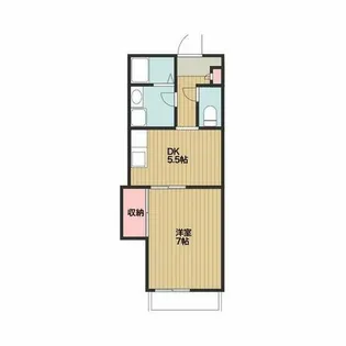 ポルテブーケ【107号室】の間取り