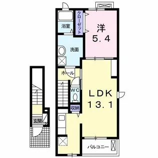 ヴェルデ神田【2階】の間取り