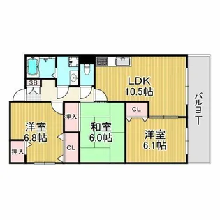 グランツOKAMOTOⅦ【2階】の間取り