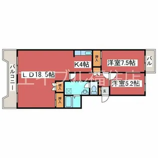 グリーンヒルシャトー【3階】の間取り