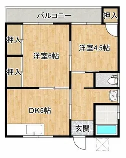 ボヌール津福【2階】の間取り