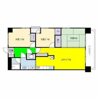 グランドール泉【5階】の間取り