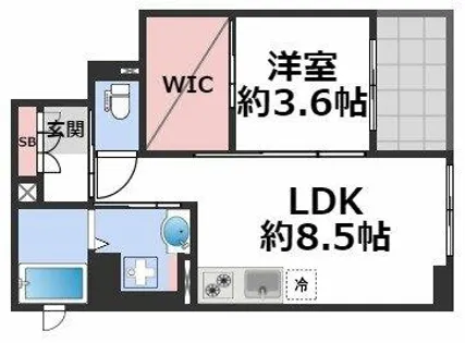 アリス・マナーガーデン谷町【8階】の間取り
