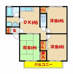 ソフィア清水A棟【1階】の間取り