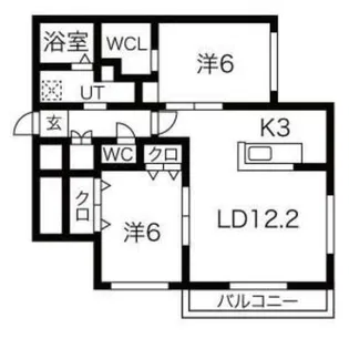 ライズステージ澄川【4階】の間取り