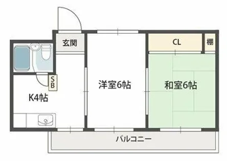 ドムール大倉【3階】の間取り