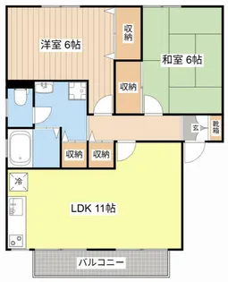 ルシオールⅢ【201号室】の間取り
