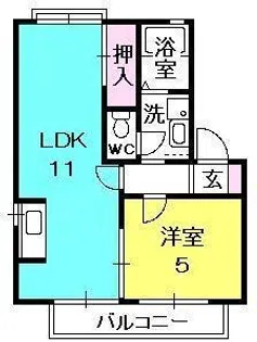 ギュゼール夙川【2階】の間取り