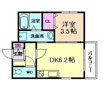 カメリア【3階】の間取り