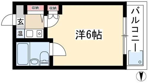 フィールドシティ新栄第1【5B号室】の間取り