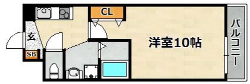 リアライズ神戸SOUTH【202号室】の間取り