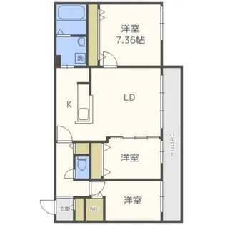ミュンヘンスクエアⅡ番館【2階】の間取り