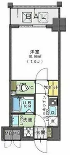 ウエンズ玉造EST【3階】の間取り