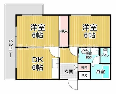 ヴィヌーベル長居【308号室】の間取り