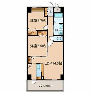 Kz SQUARE【203号室】の間取り