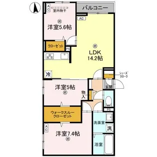 マーレ・カルモ【303号室】の間取り