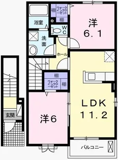 ルナソルC【2階】の間取り