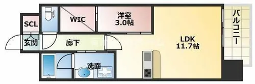 セレニテフラン谷町四丁目【5階】の間取り