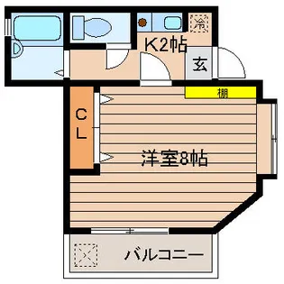 ヒルズ吉塚【201号室】の間取り