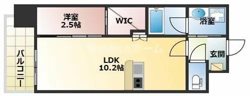 セレニテフラン谷町四丁目【8階】の間取り