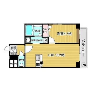 ビーノ六本松【401号室】の間取り