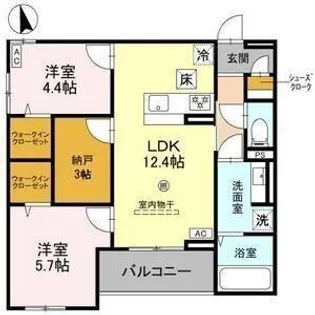 Cocoonia【203号室】の間取り