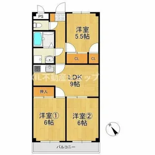 ファミール須ケ口【303号室】の間取り
