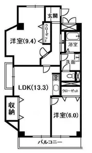 ロワイヤル八代【2階】の間取り