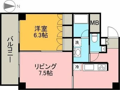 TACHIBANA BOX24【6階】の間取り