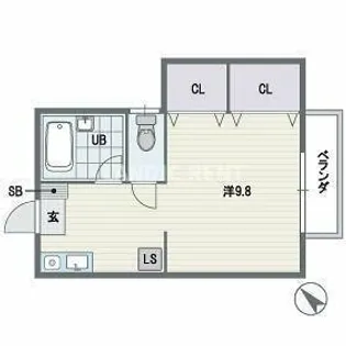 フレッシュ高宮【2階】の間取り