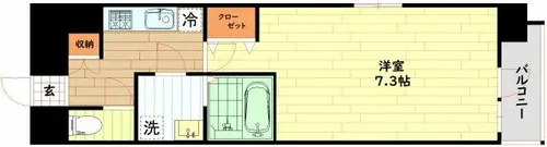 大阪府大阪市浪速区敷津東1丁目【マンション】の間取り