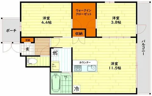 大阪府大阪市城東区今福西1丁目【マンション】の間取り