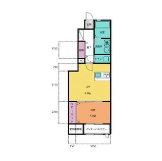 フロラシオン【102号室】の間取り