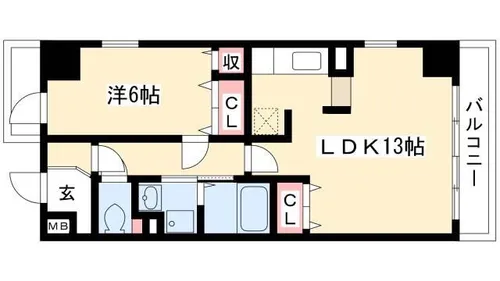 石川橋セブン【3階】の間取り