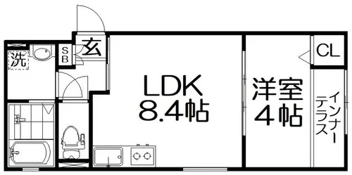 アムールシトラス【1階】の間取り