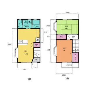 シリウスメゾネットA棟【101号室】の間取り