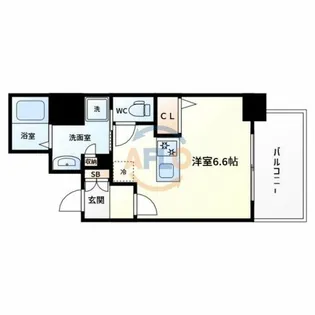 クレアート大阪トゥールビヨン【601号室】の間取り